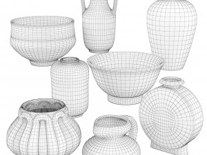 Alexandre Bigot Vases Modelo 3D