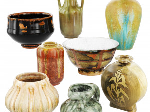 Alexandre Bigot Vases Modelo 3D