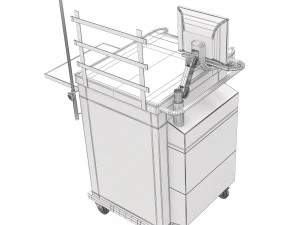 W&oacute;zek anestezjologiczny Model 3D