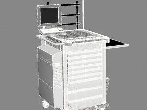 W&oacute;zek anestezjologiczny Model 3D