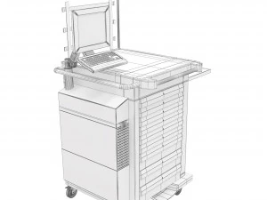 W&oacute;zek anestezjologiczny Model 3D