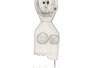 Antique guardian figurine from Nepal 3D Model