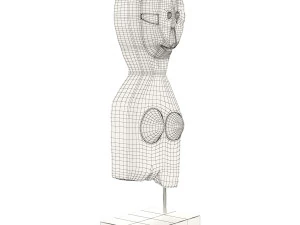 Antique guardian figurine from Nepal 3D Model
