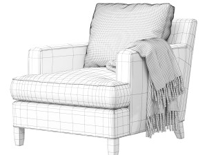 Armchair Charlotte Modello 3D