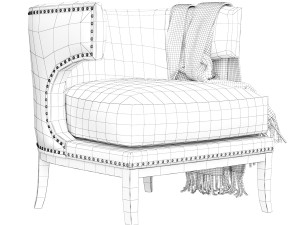 Armchair KARE Art Deco 3D 모델