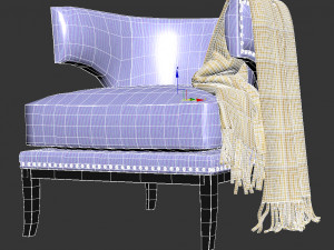 Armchair KARE Art Deco 3D 모델