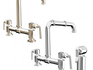 Mixer Atlas Two Hole Bridge Model 3D