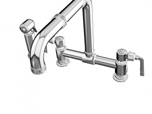 Mixer Atlas Two Hole Bridge Model 3D