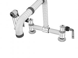Mixer Atlas Two Hole Bridge Model 3D
