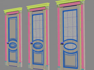 Attica doors 3D Model