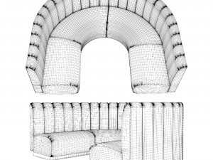 Sofa for restaurant cafe 3D Модель