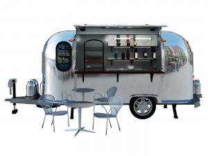 Remorque Bar Voiture Airstream 1965 Modèle 3D
