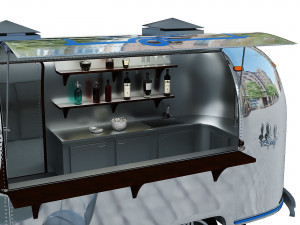 Trailer Bar Car Airstream 1965 3D Модель