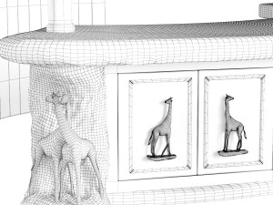 Bar Giraffes 3D Model