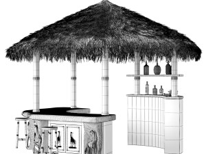 Bar Giraffes 3D Model