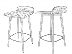 Jeans bar stool 3D Model
