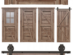 Barn doors 2 3D Model