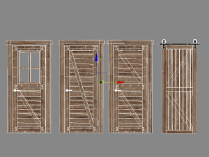Barn doors 2 3D 模型