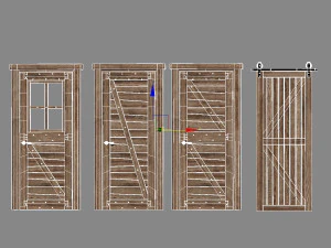 Barn doors 2 3D Model