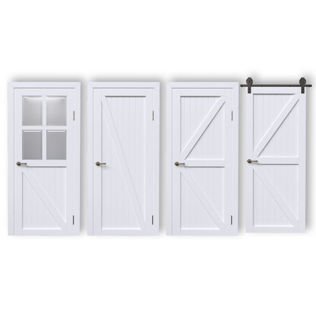 Barn doors 1 Modello 3D .c4d .max .obj .3ds .fbx .stl .blend 