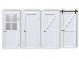 Barn doors 1 3D 모델