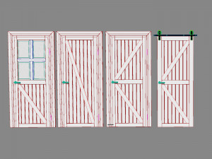 Barn doors 1 Modello 3D