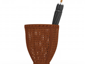Basket with umbrella 3Dモデル