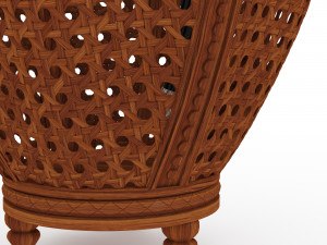 Basket with umbrella Model 3D
