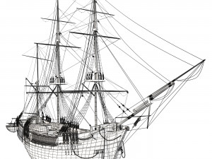 Beagle Sailboat 3D-Modell