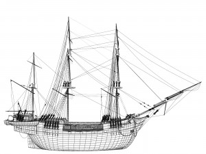 Beagle Sailboat 3D-Modell