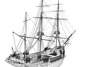 Beagle Sailboat 3D-Modell