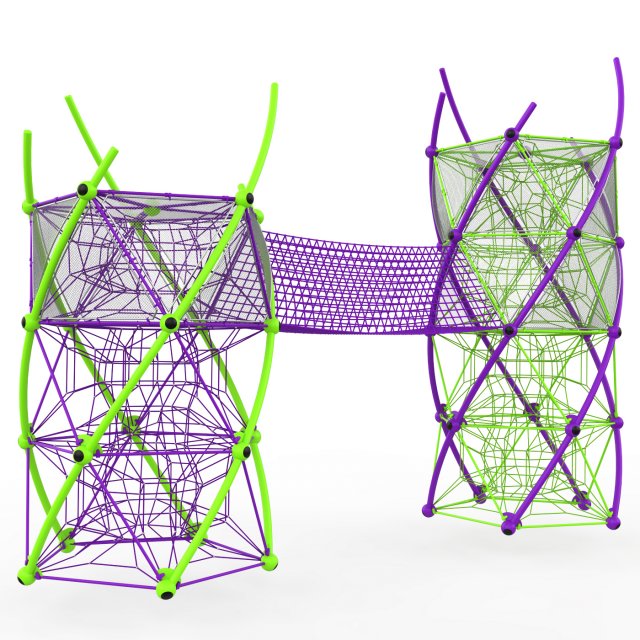 Game complex Berliner DNA Tower 3D Model .c4d .max .obj .3ds .fbx .stl .blend 