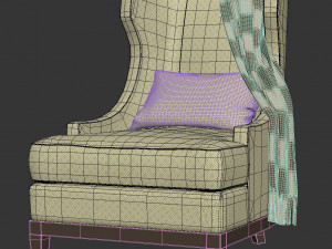 Armchair Bernhardt Pascal 3D Model