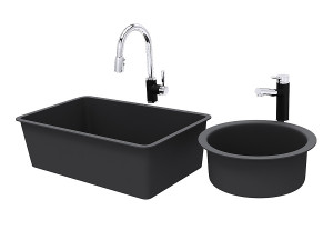 Blanco mixer tap and washbasin Modelo 3D