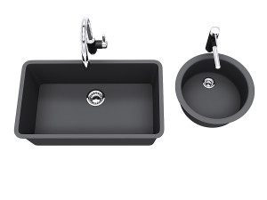 Blanco mixer tap and washbasin Modelo 3D