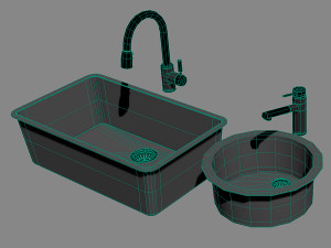 Blanco mixer tap and washbasin Modelo 3D