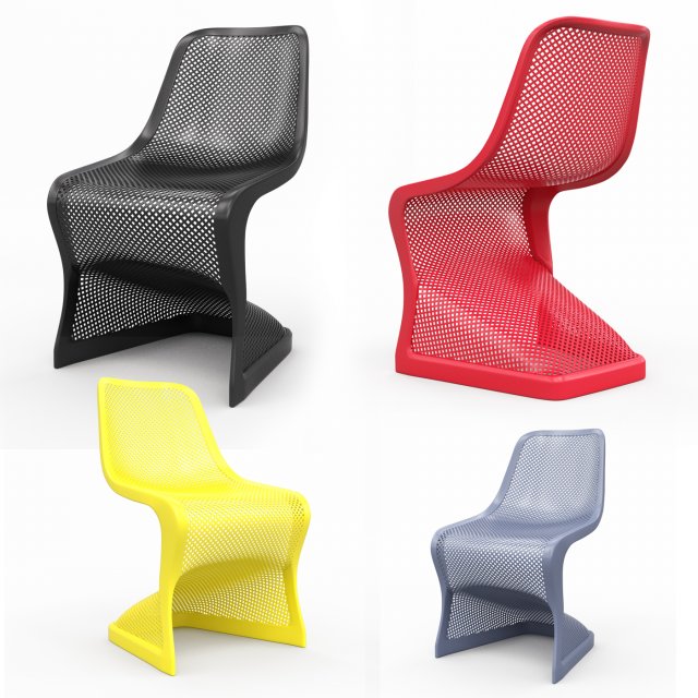 Bloom modern dining chair 3Dモデル .c4d .max .obj .3ds .fbx .stl .blend 