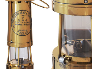 Lantern Brass and Cast Iron Miners Model 3D