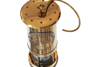 Lantern Brass and Cast Iron Miners Model 3D