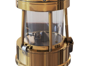 Lantern Brass and Cast Iron Miners Model 3D