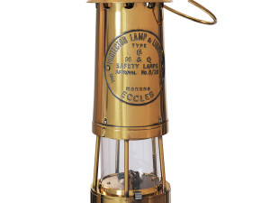 Lantern Brass and Cast Iron Miners Model 3D