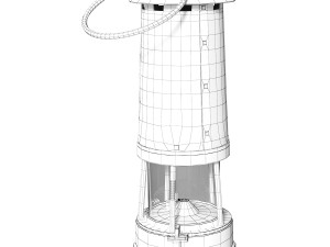 Lantern Brass and Cast Iron Miners Model 3D