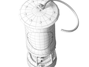 Lantern Brass and Cast Iron Miners Model 3D