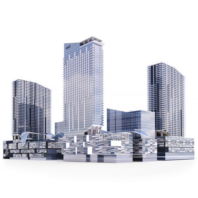 Brickell Miami Shopping and Office Center Modèle 3D .c4d .max .obj .3ds .fbx .stl .blend 