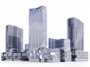 Brickell Miami Shopping and Office Center 3D Model