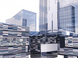 Brickell Miami Shopping and Office Center 3D Model