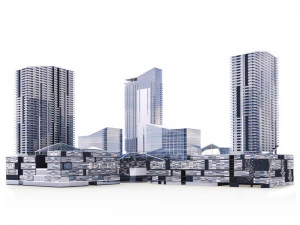 Brickell Miami Shopping and Office Center 3D Model