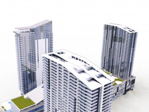 Brickell Miami Shopping and Office Center 3D Model