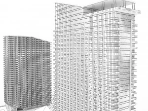 Brickell Miami Shopping and Office Center 3D Model