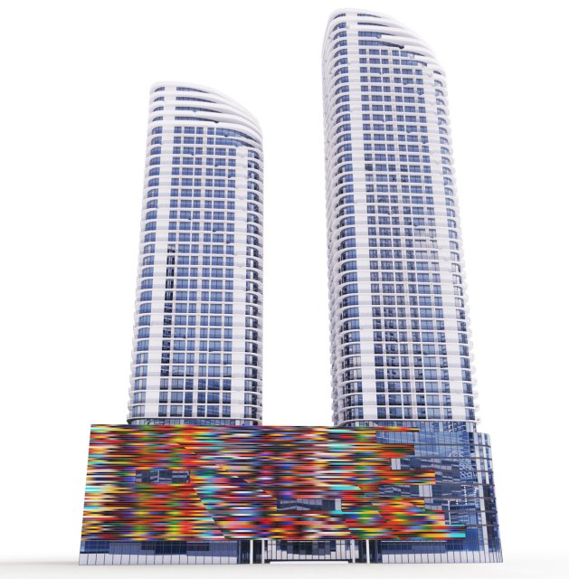 Brickell Heights building 3D Модель .c4d .max .obj .3ds .fbx .stl .blend 